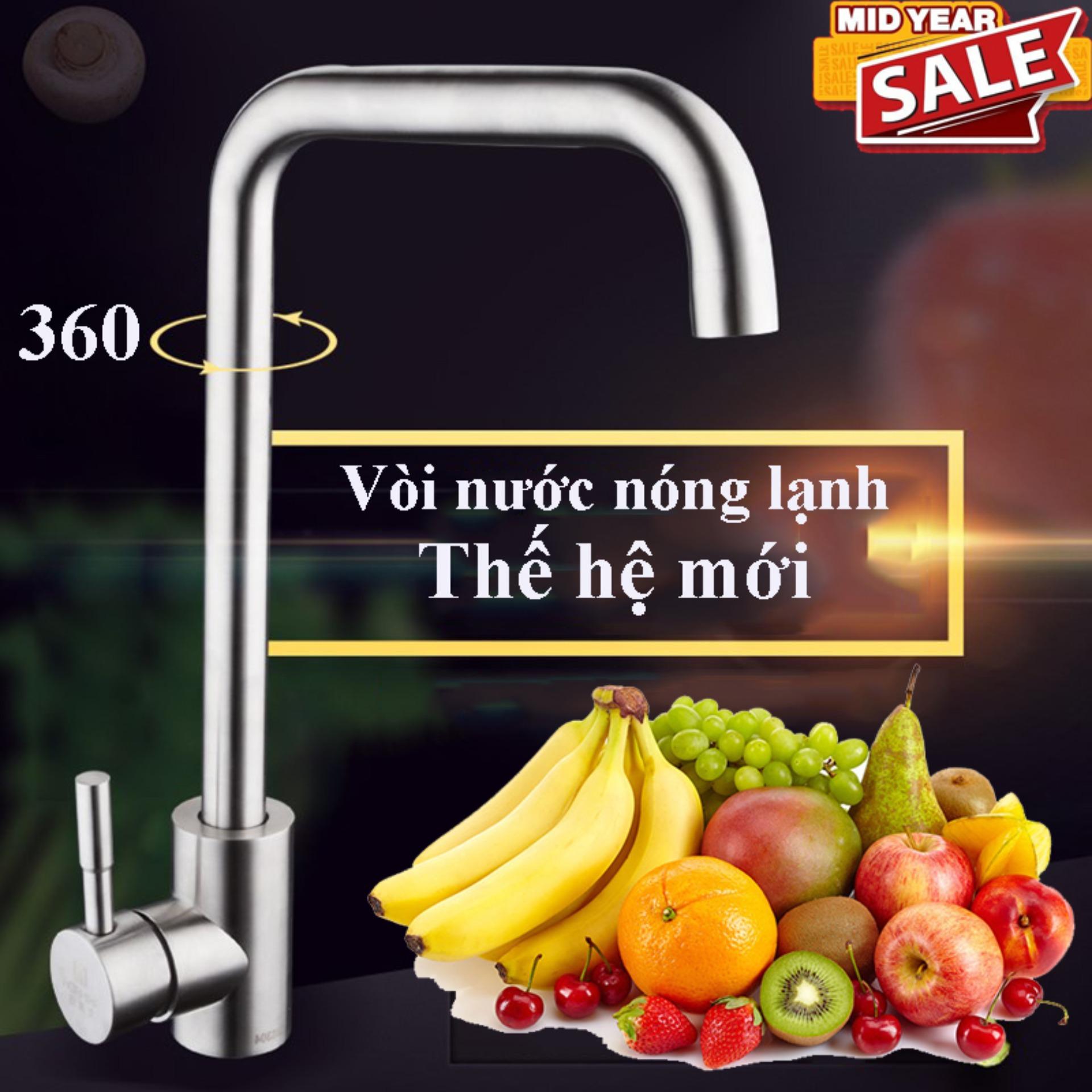 Vòi Bếp Inax Vòi Rửa Bát Gắn Bồn Nóng Lạnh Cao Cấp Sang Trọng Vòi Rửa Chén Bát Nóng Lạnh Inox 304 Nguyên Khối Chống Bám Vân Tay.Bh 1 Đổi 1- Sản Phẩm Giá Tốt, Chất Lượng Vượt Trội