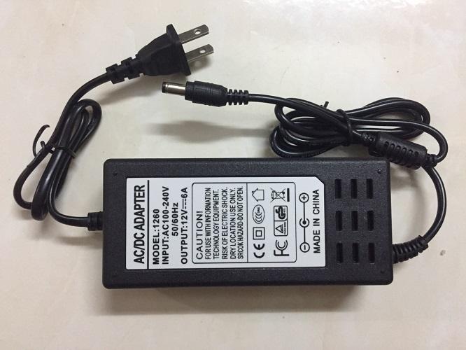 Adapter nguồn 12V 6A cho máy bơm, camera, led, quạt hàng cao cấp công suất 72w