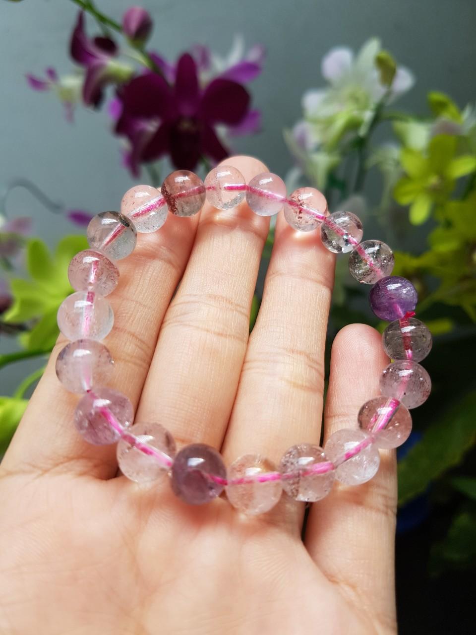 Vòng tay Super Seven thiên nhiên 9.2 li - xưởng buôn đá phong thủy Huỳnh Đào