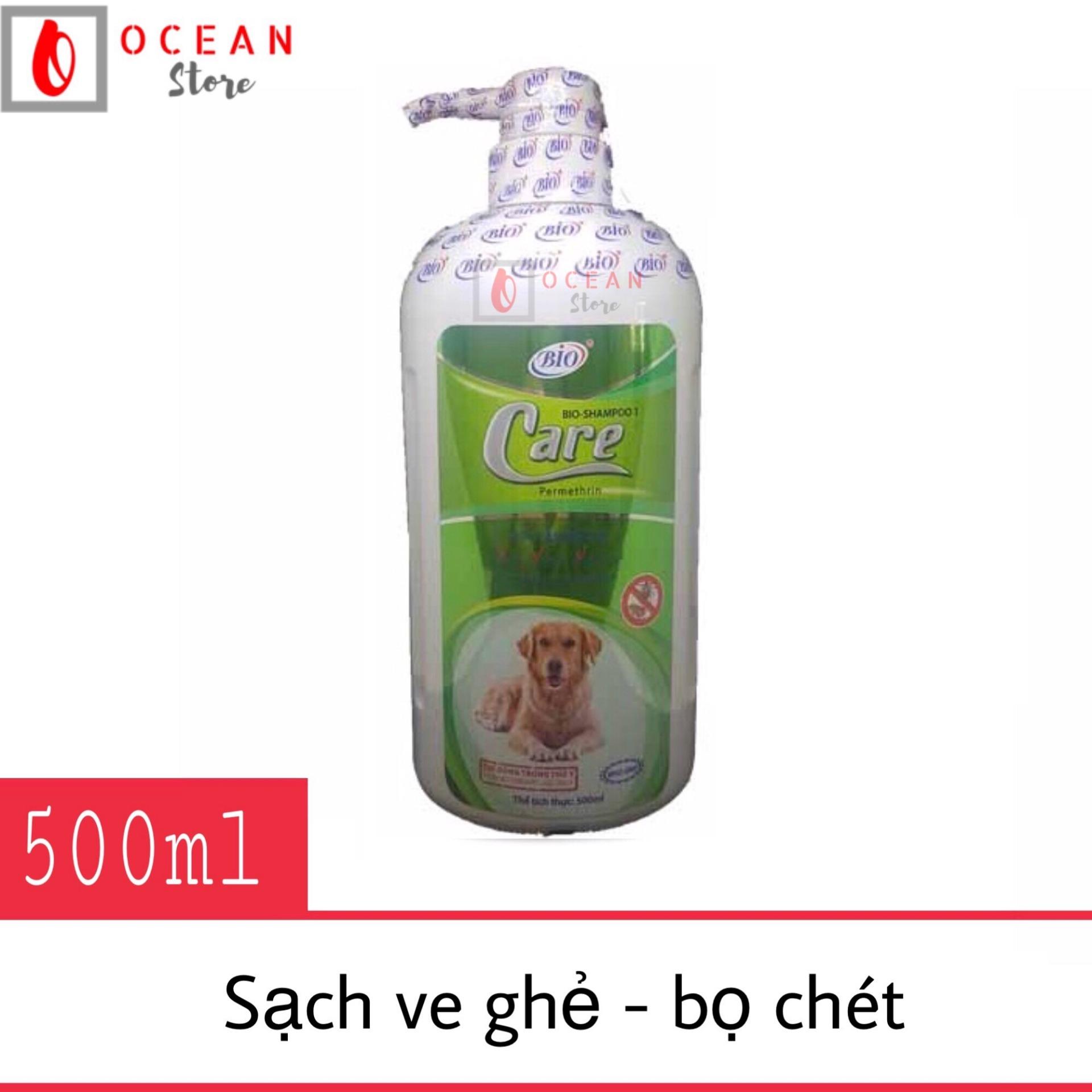 Sữa tắm sạch ve ghẻ bọ chét chó mèo - Bio Care 500ml giữ da luôn khỏe mạnh, không chứa hóa chất độc hại