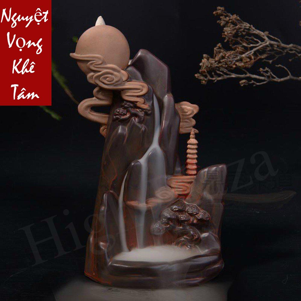 Thác khói trầm hương cao cấp - thác nguyệt vọng khê tâm + 20 nụ trầm