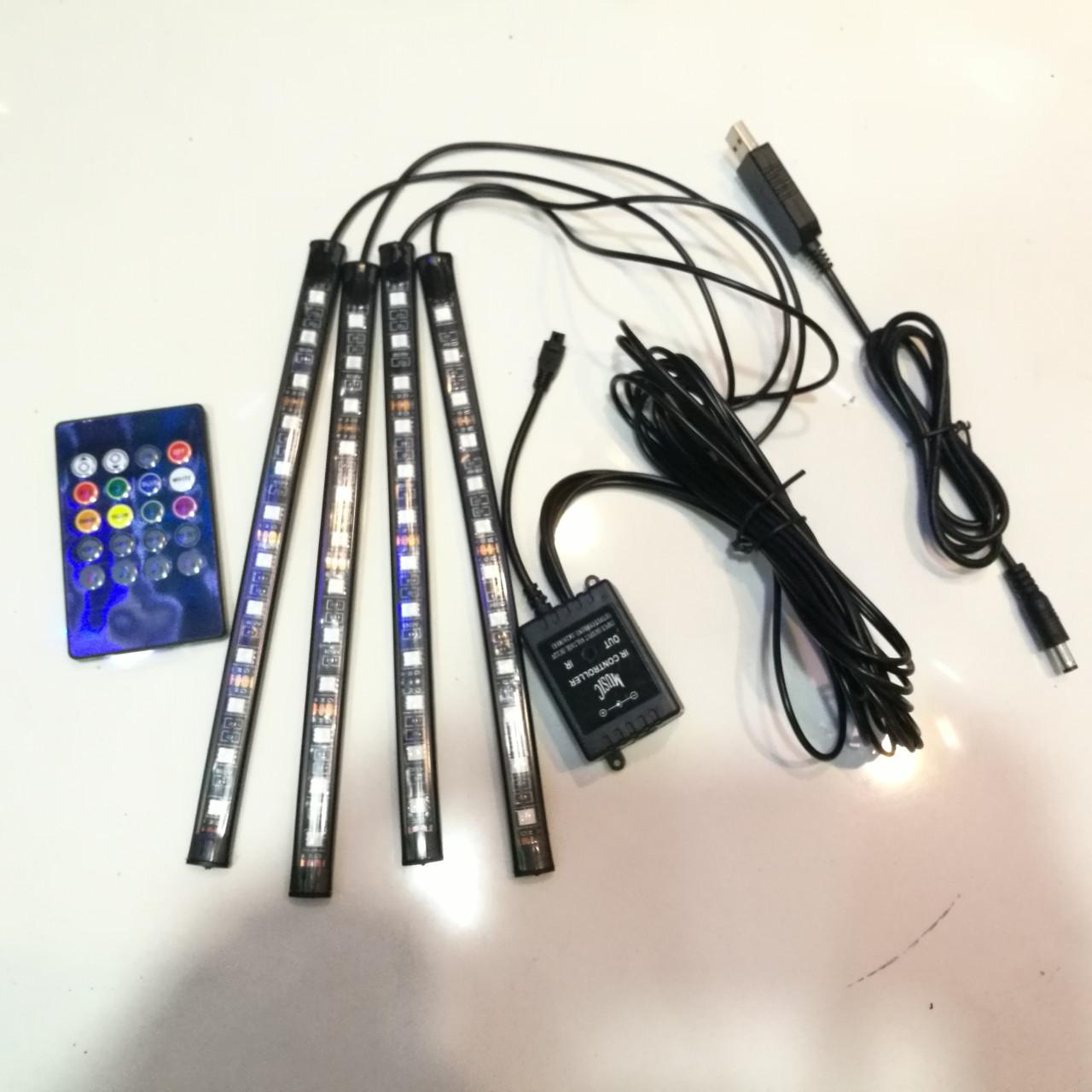 ĐÈN LED 7 MÀU nháy theo nhạc CỔNG USB TRANG TRÍ TRONG OTO