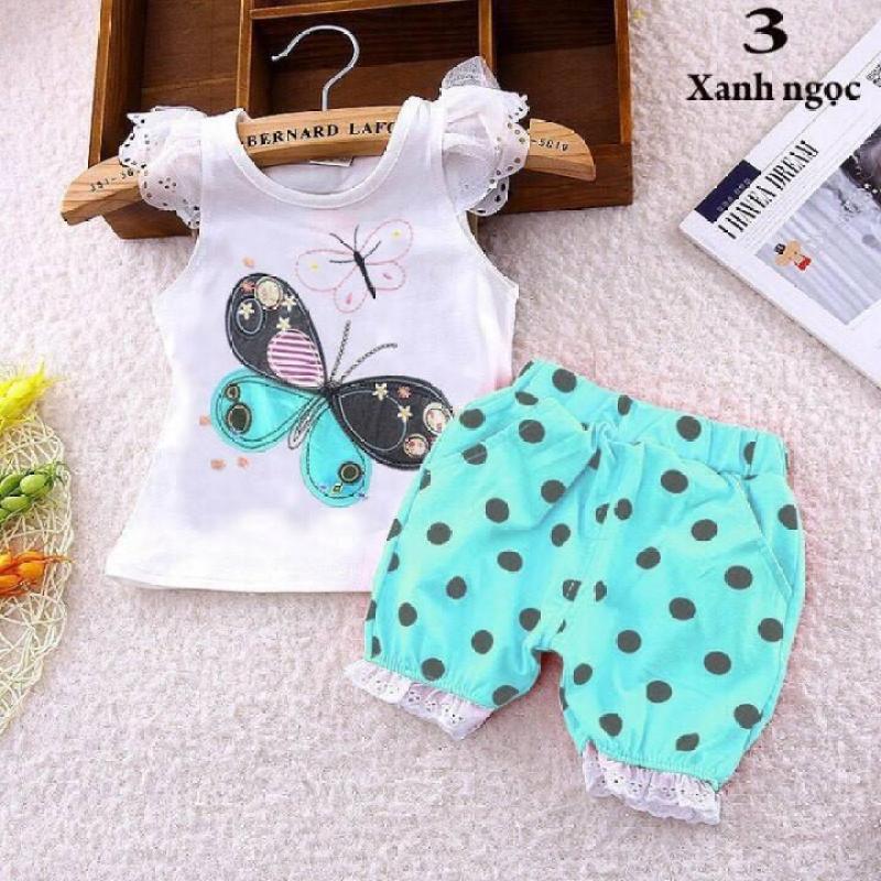 Nơi bán BỘ BÉ GÁI MÙA HÈ SIZE ĐẠI BƯỚM XINH QUẦN BI hàng vnxk