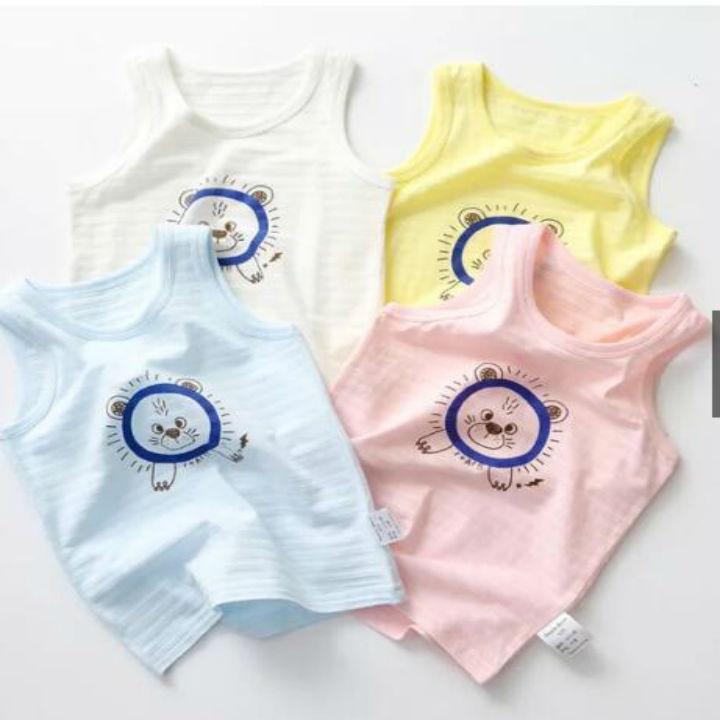 combo 3 áo sát nách 100% cotton cho bé trai