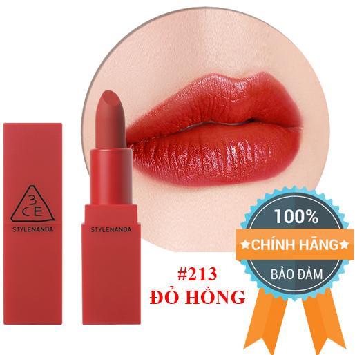 Son Lì 3CE Red Recipe Matte Lip Color #213 Fig - Màu Đỏ Hồng - Chính Hãng 100%