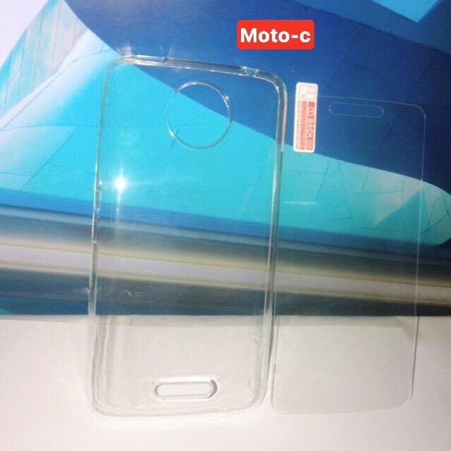 Ốp lưng dẻo cilicon cao cấp cho Motorola Moto C tặng kèm kính cường lực