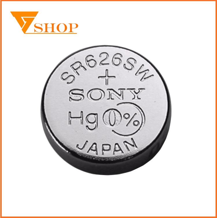 1 vỉ pin đồng hồ sr626sw sony1.55v, pin 377