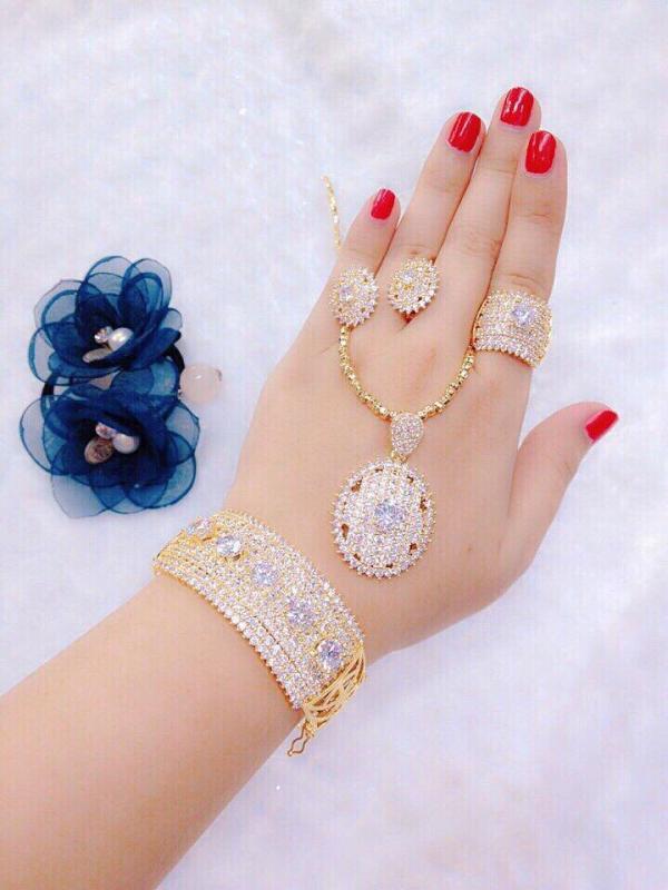 Bộ Trang Sức Xi Vàng 18k_VB4180627
