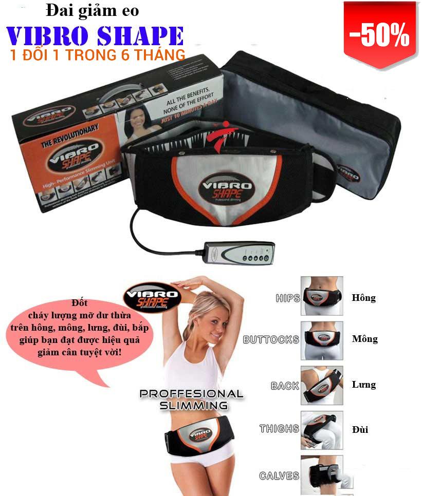 Máy Massage Trị Đau Lưng, Đai Massage Giảm Mỡ Bụng Nóng & Rung Vibro Shape Công Nghệ Quấn Nóng, Đánh Tan Mỡ Thừa Hiệu Quả Cao, Giảm Giá Cực Sốc, Bh 1 Đổi 1