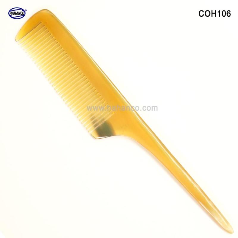 Lược sừng xuất Nhật - COH106 (Size: M - 19cm) Lược đuôi chuột - Horn Comb of HAHANCO - Chăm sóc tóc tốt nhất