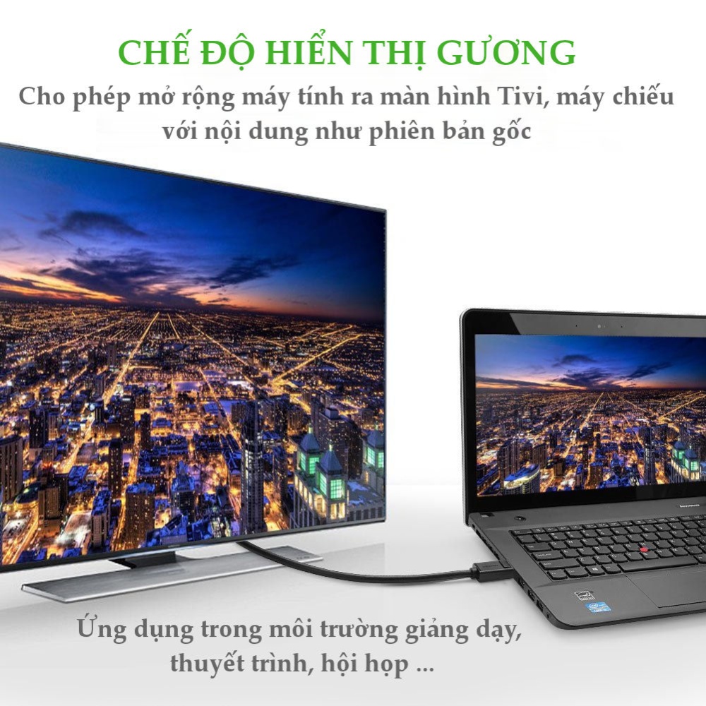 Dây cáp DisplayPort đực sang DVI-D (24+1) đực hỗ trợ 1920x1200 dài 1-8M UGREEN DP103 Dây cáp DisplayPort đực sang DVI-D (24+1) đực hỗ trợ 1920x1200 dài 1-8M UGREEN DP103