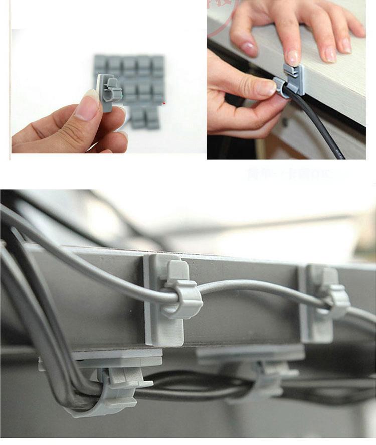 Bộ 20 dụng cụ kẹp chặn giữ dây điện (loại to), keo dán siêu chắc