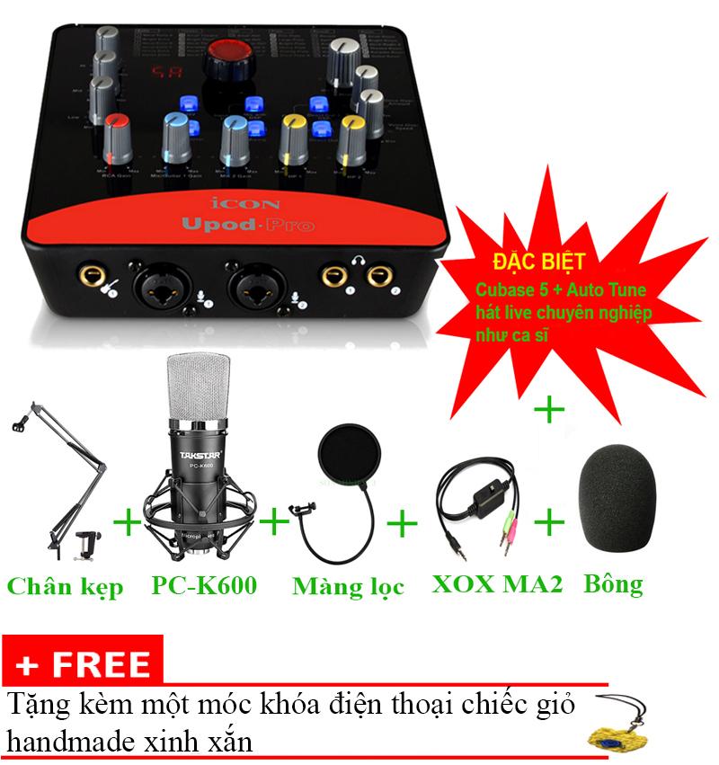 Combo Soundcard ICON Upod Pro/PC-K600 kết hợp phần mềm Cubase 5 hát live chuyên nghiệp như ca sĩ-Tặng kèm móc khóa hand made