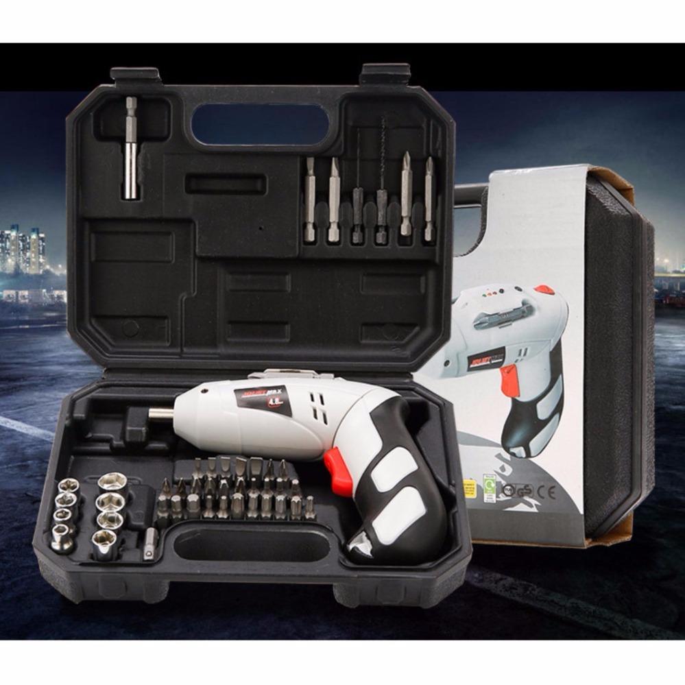 Bộ máy khoan và vặn ốc vít tích điện + kèm 45 chi tiết joust max