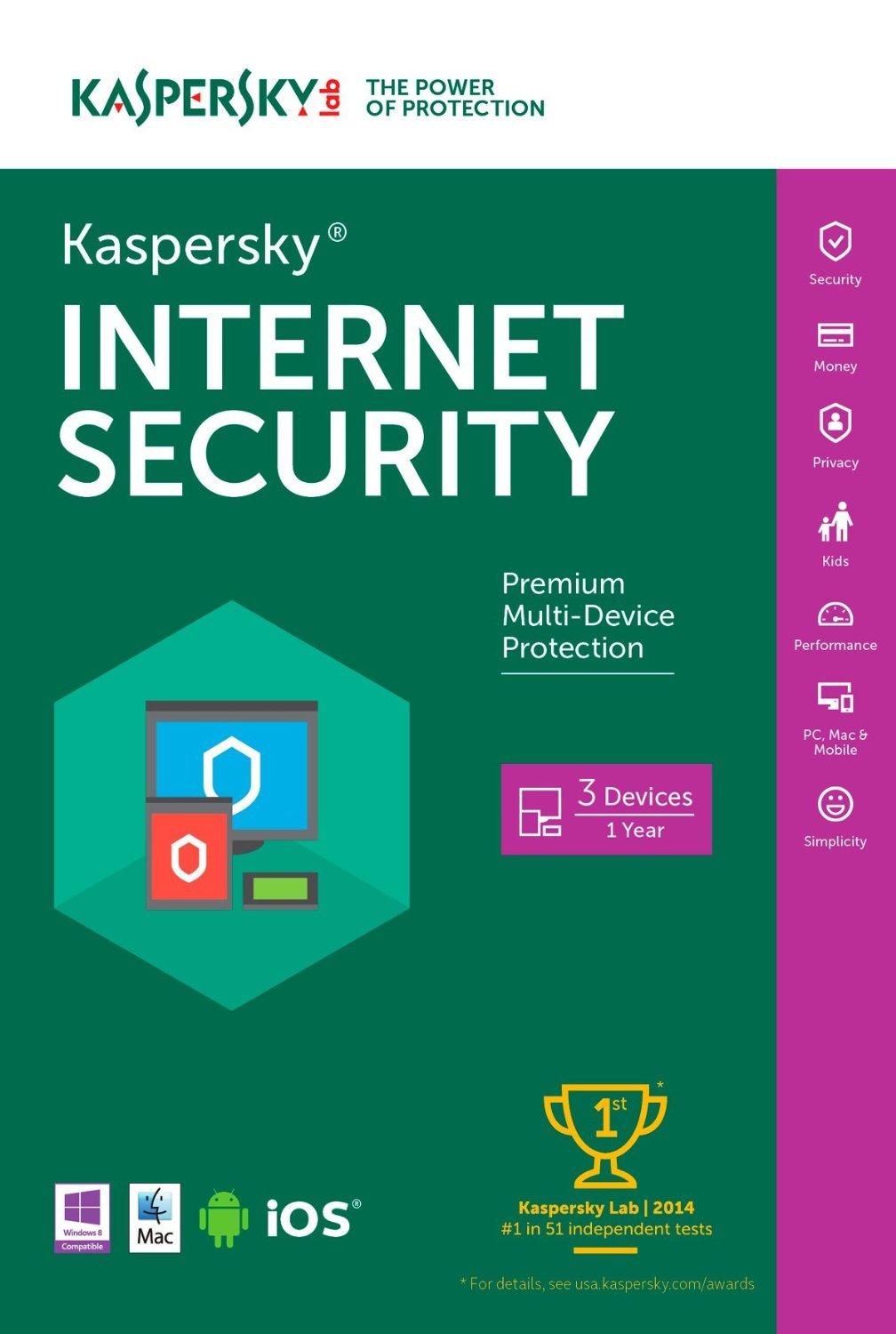 Phần mềm diệt virut Kaspersky Internet Security 1PC
