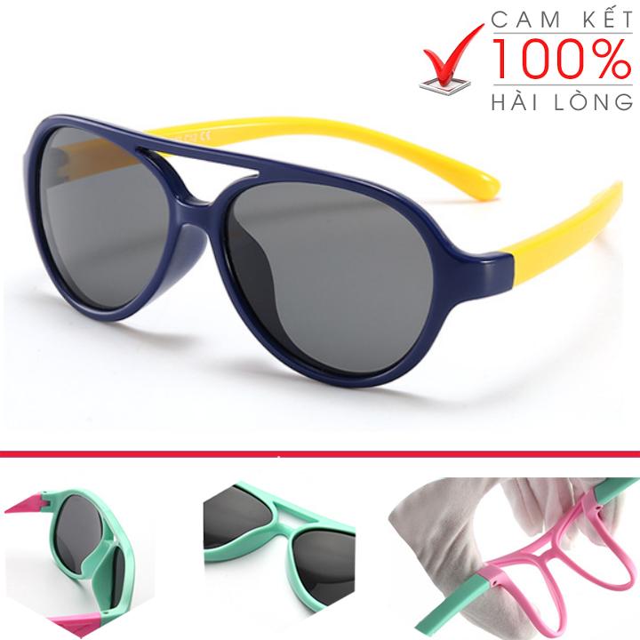 [HCM]Kính mát cho bé 10M - 4 Tuổi gọng dẻo nhẹ không tì đau tai bé hàng chất lượng
