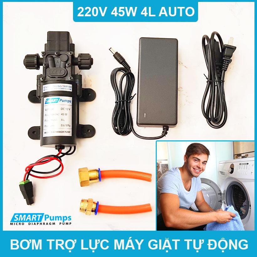 Máy Bơm Nước Trợ Lực Máy Giặt 220V 45W 4L Tự Động