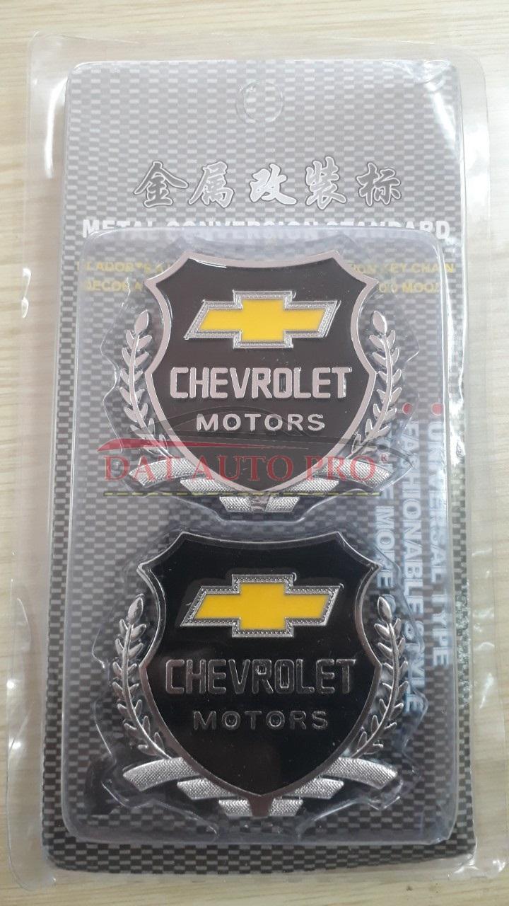 Cặp Huy hiệu bông lúa Chevrolet kim loại cao cấp.