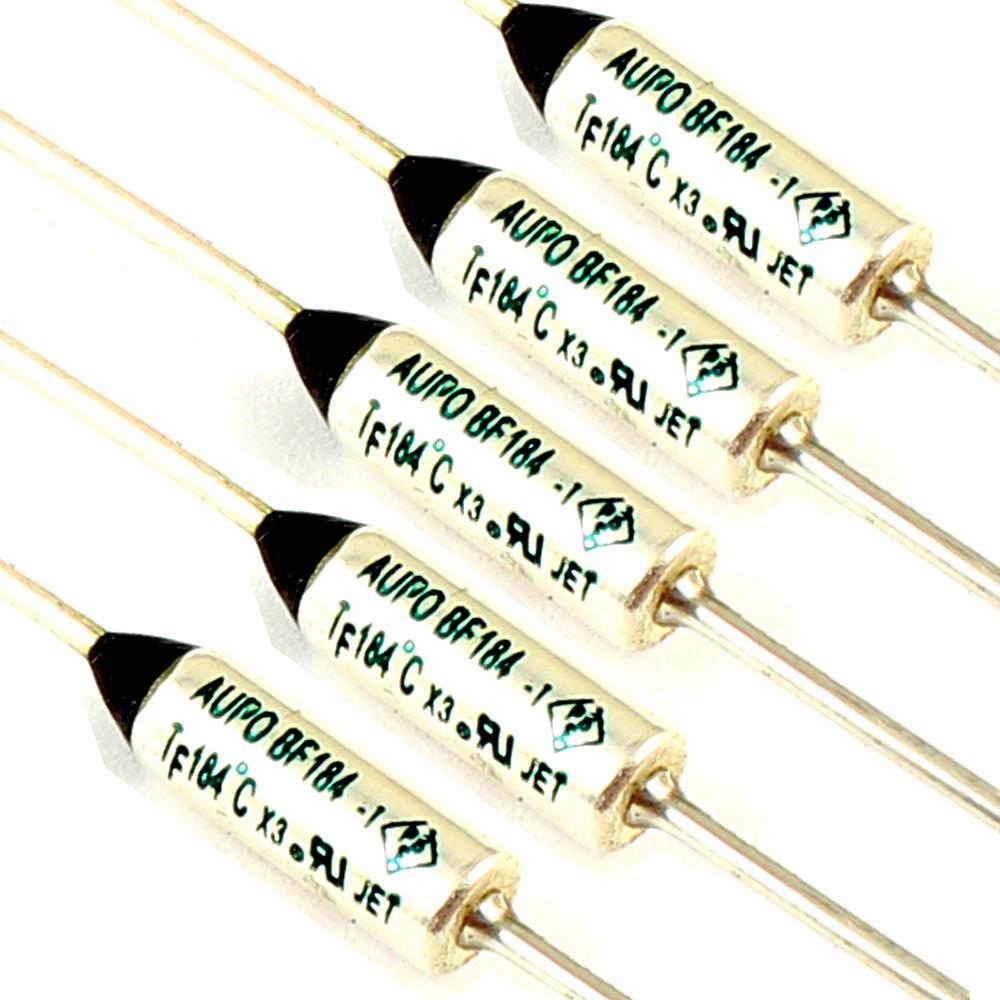 Bộ 5 cầu chì nhiệt AUPO BF184 cho nồi Chiên/Nướng/Nồi Cơm Điện/Lẩu điện 10A-250VAC 184 độ