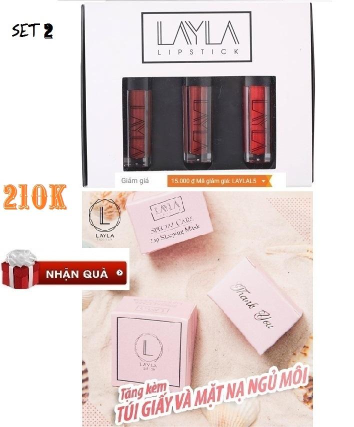 [HCM]Son Kem Lì Laylalipstick SET 2 DOTTIE - VẺ ĐẸP GỢI CẢM ĐÊ MÊ