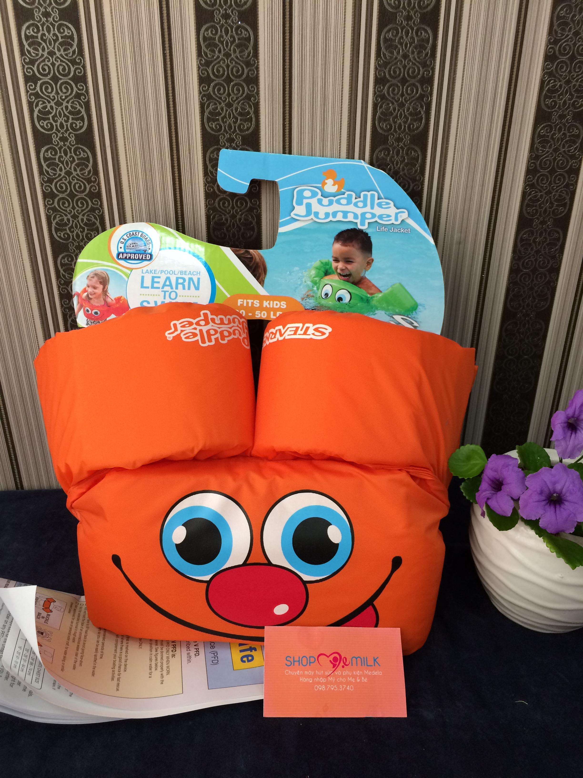 Phao bơi đeo tay kết hợp ngực cho bé Stearns Puddle Jumper USA