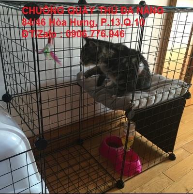 CHUỒNG MÈO 2 TẦNG - CÓ CỬA RA VÀO - COMBO 16 LƯỚI SẮT TĨNH ĐIỆN PHỐI NHỰA PP - KÍCH THƯỚC DÀI 70 * RỘNG 35 * CAO 70CM