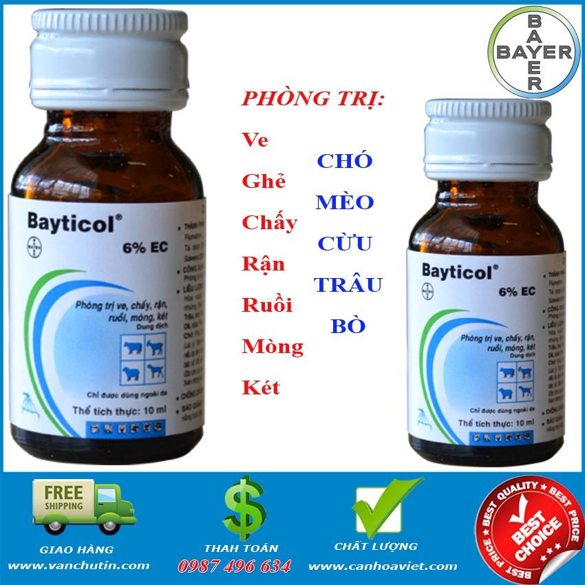 Tắm xịt đặc trị diệt ve chấy bọ chét rận chó hiệu quả chai 10ml Germany