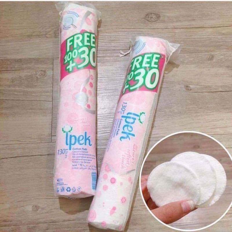 Combo 2 Bông tẩy trang Ipek Thổ Nhỹ Kỳ tẩy & làm sạch trang điểm (130 miếng/ gói)