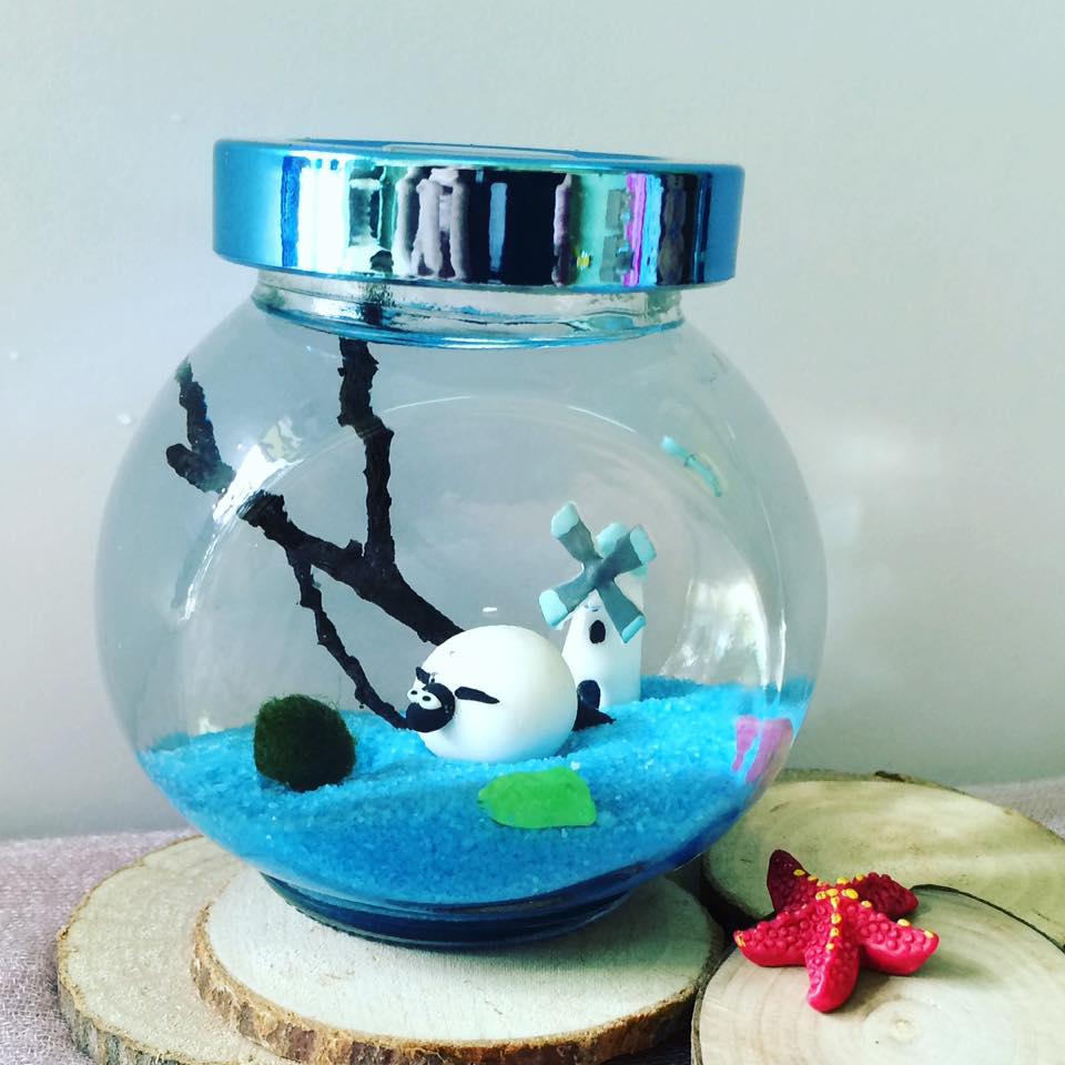 Lọ Marimo, tảo cầu Nhật Bản chủ đề Đồi Cừu