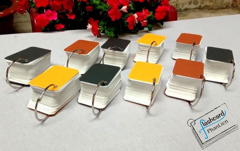 200 Bìa cứng Flashcard trắng học tiếng Anh - Giấy ghi chú - Giấy vuông góc.