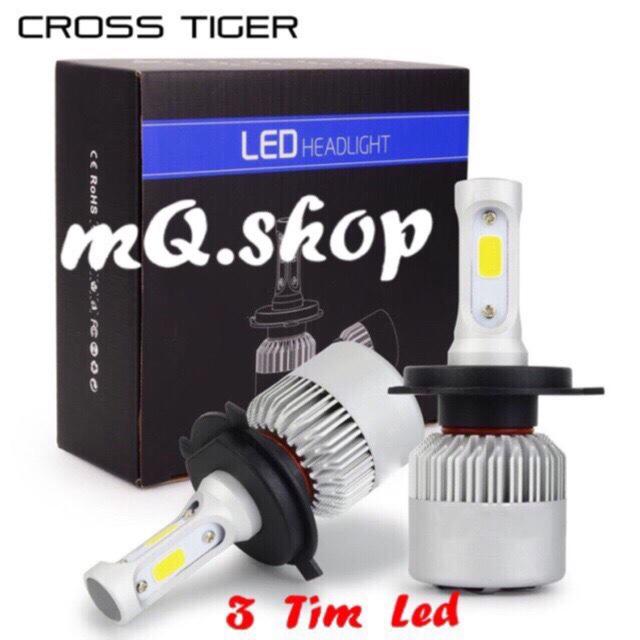 Đèn pha Led C6 3 tim chân H4 8000Lm siêu sáng (giá 1 đôi)