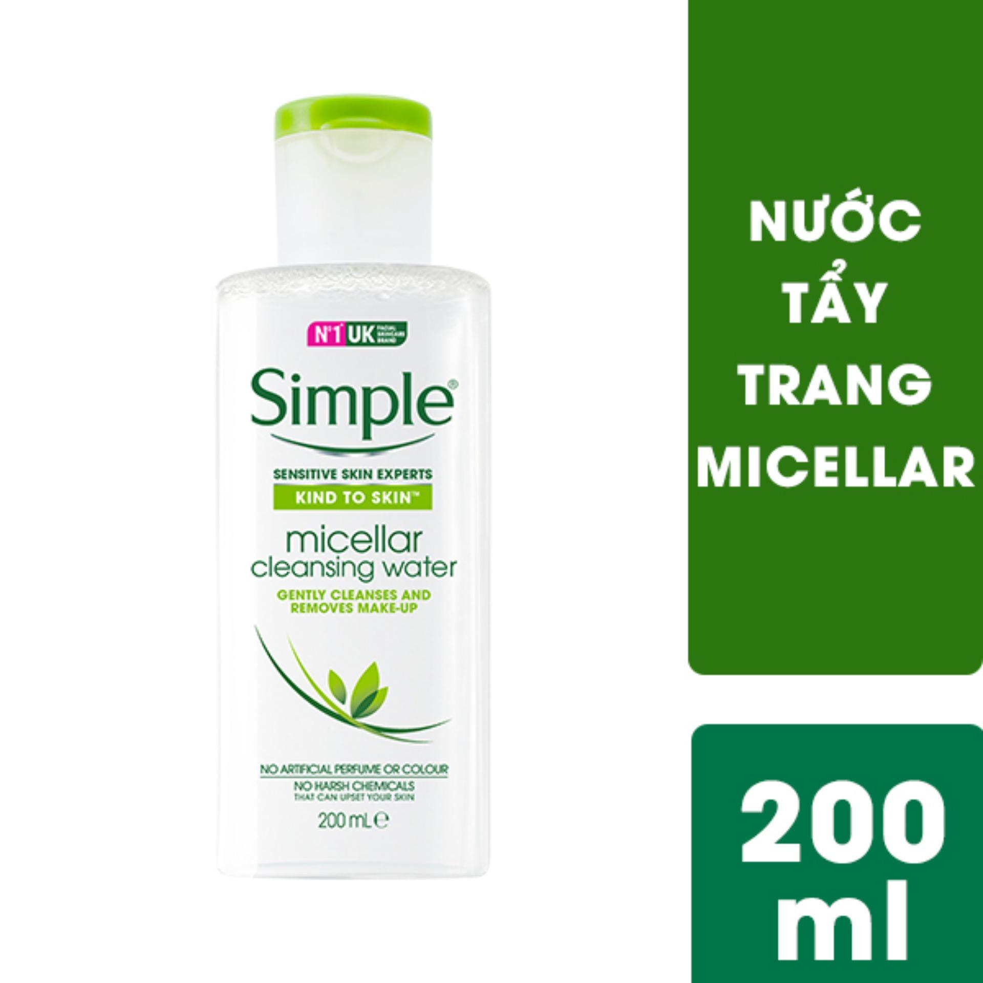 Nước tẩy trang Micellar Simple 200ml