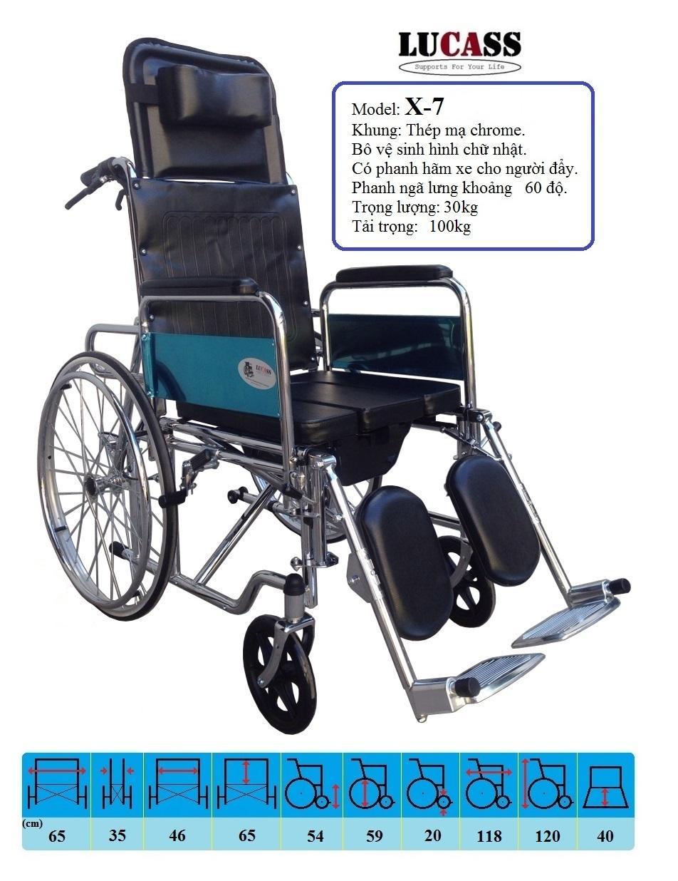 Xe lăn giường ngả nằm Lucass X7
