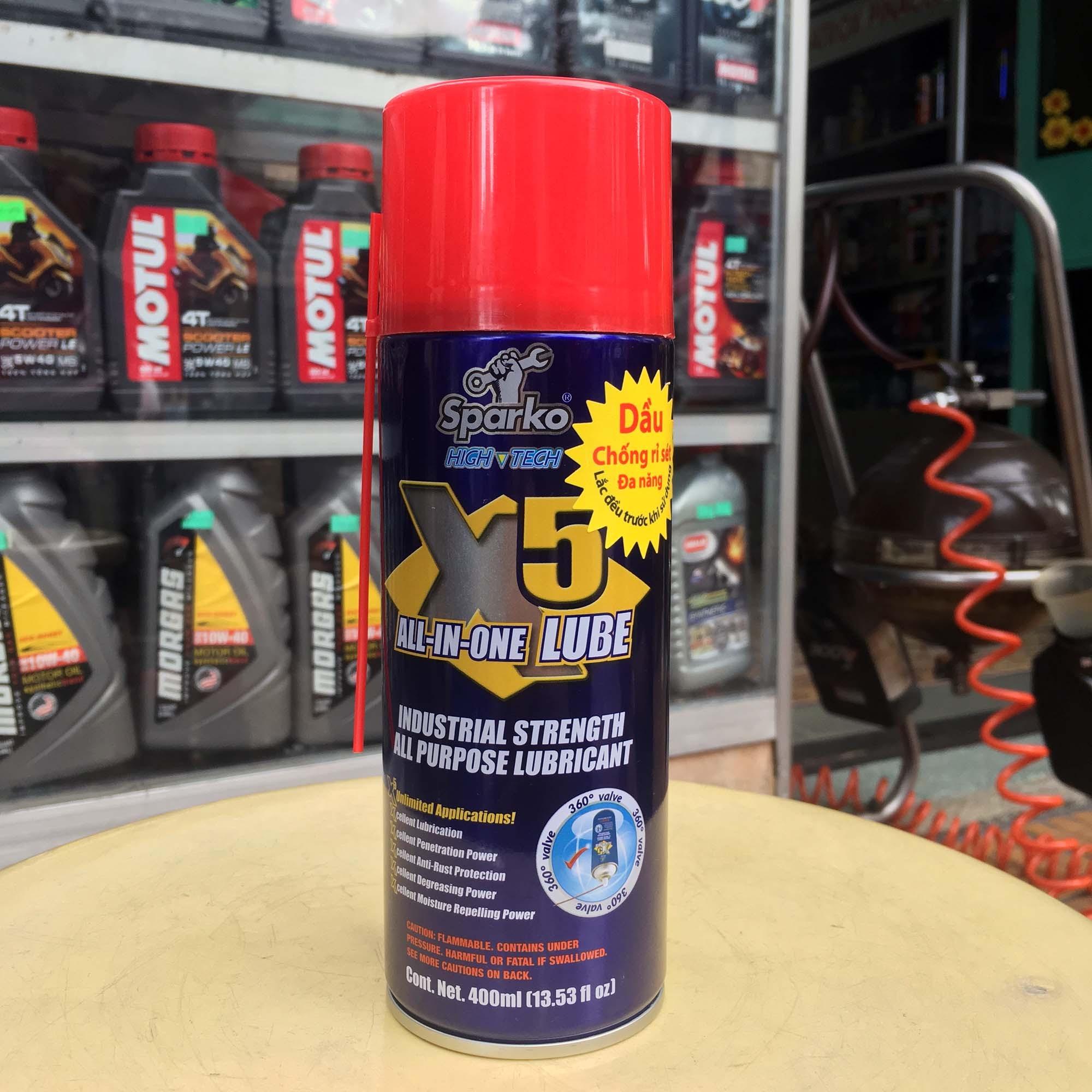 Chai xịt vệ sinh sên, bôi trơn, chống rỉ đa năng X5 400ml