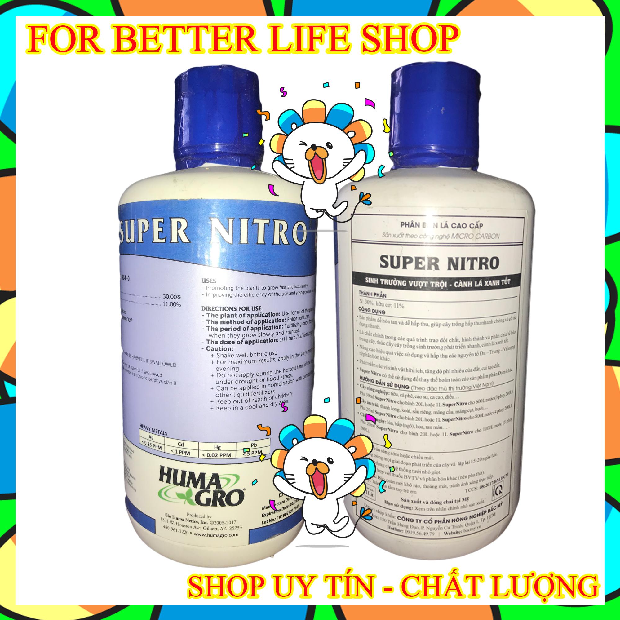 SUPER NITRO PHÂN BÓN LÁ CAO CẤP NHẬP KHẨU TỪ MỸ - 1 LÍT