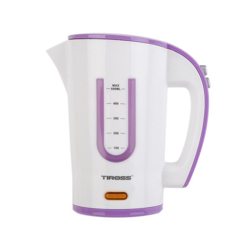 Ấm siêu tốc du lịch tiross ts-1360 0.5l 1000w