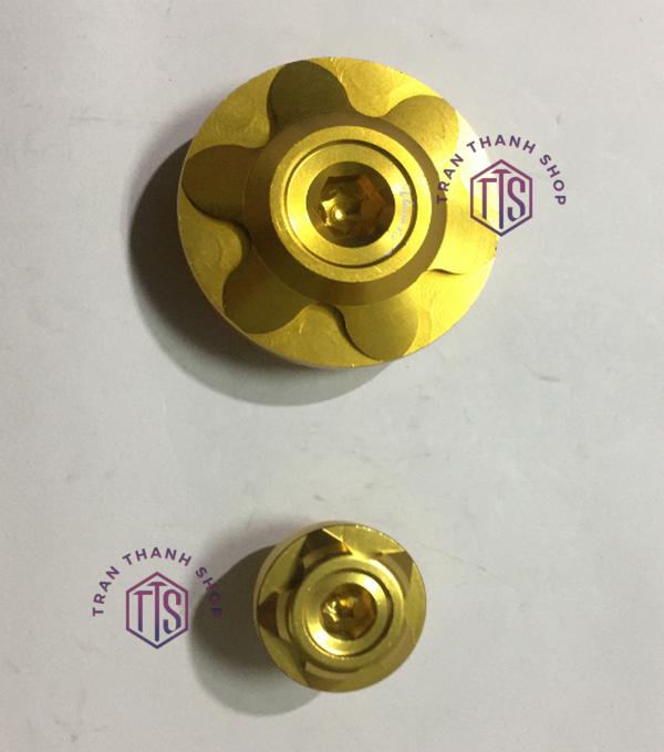 [HCM]Bộ ốc qua lăng mâm lửa  ốc xe máy NHÔM CNC cho xe hon da (VÀNG ÁNH KIM )