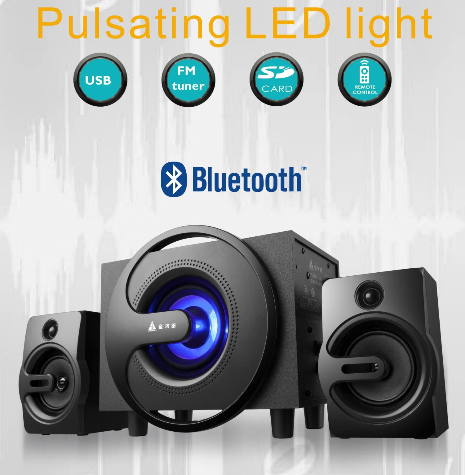 Loa Máy Tính Golden Field H302U 2.1CH (Đen, USB, Bluetooth, FM)