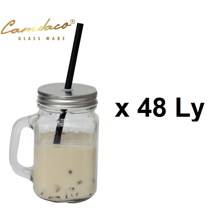 BỘ 48 LY QUAI THỦY TINH UỐNG TRÀ SỮA 450ML CAMDACO GLASS WARE