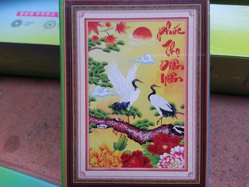 Tranh đính đá cao cấp phúc thọ diên niên H965