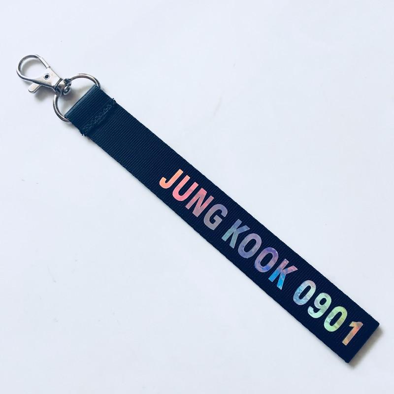 Nametag BTS Jungkook - chữ phản quang nhiều màu