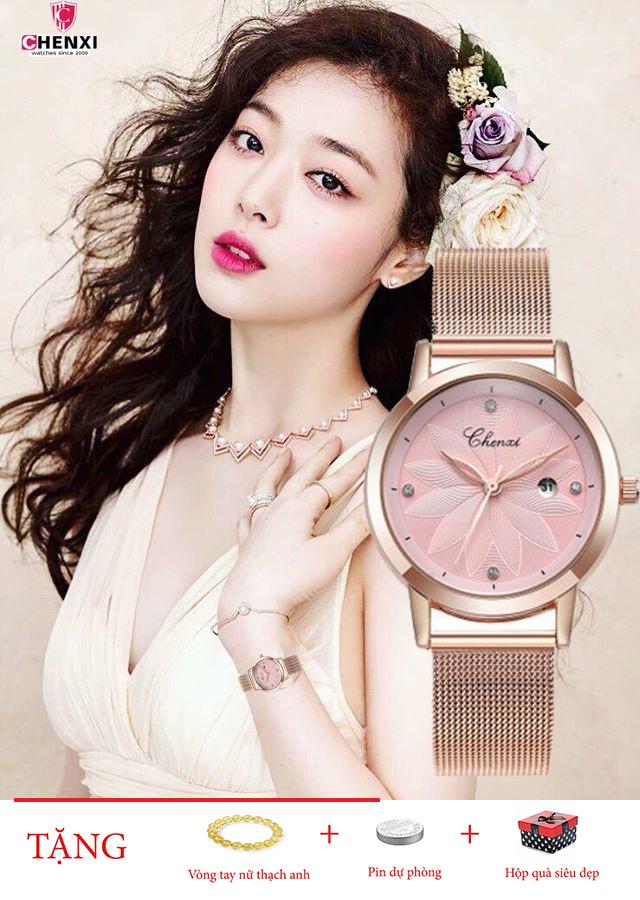 Đồng hồ nữ CHENXI CX003 dây thép lụa cao cấp