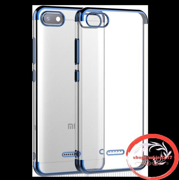 Ốp lưng xiaomi redmi 6a ốp dẻo trong viền màu hai đầu cao cấp