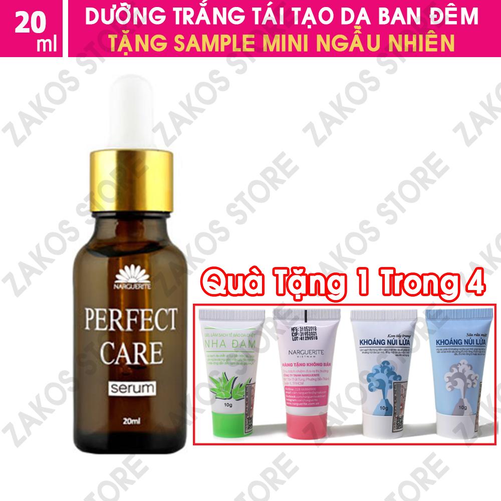 Serum Dưỡng Trắng làm mờ vết thâm phục hồi hư tổn cho da chống lão hóa cho da Tái Tạo Da Ban Đêm Narguerite 20ml