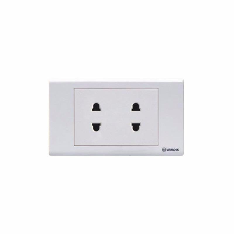 Mặt 2 ổ cắm đơn 2 chấu Sino cao cấp