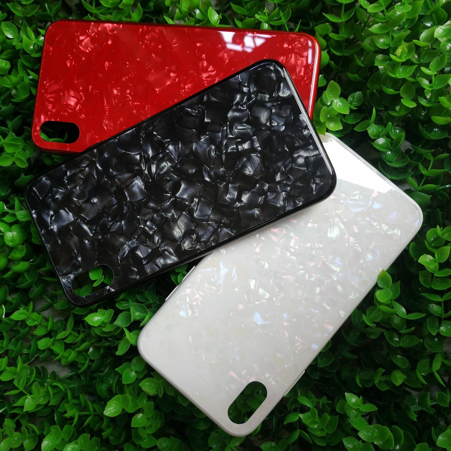 Ốp lưng kính 3d vân đá cho iphone xs max