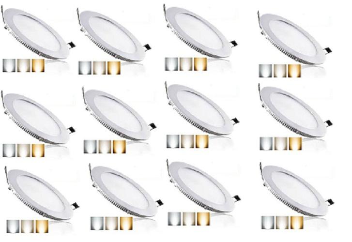 12 CÁI đèn led âm trần siêu mỏng tròn 12w