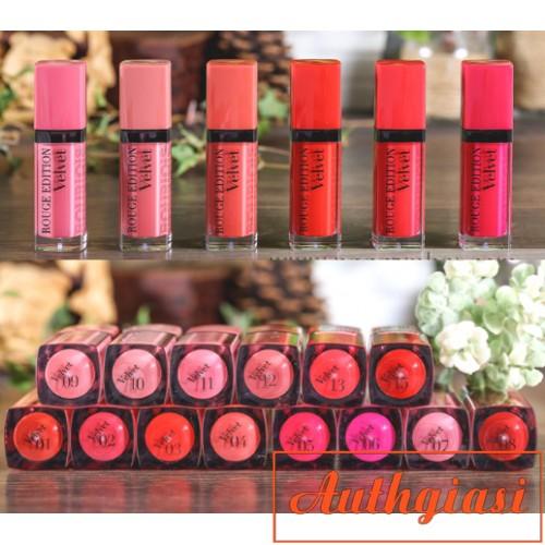 Son kem Bourjois Velvet Pháp #03 Đỏ Cam Chuẩn siêu chạy