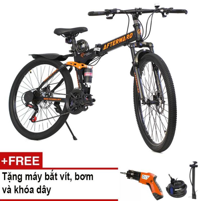Phân phối Xe đạp gấp địa hình AfterWard MK94 + Tặng máy bắt vít, bơm và khóa chống trộm