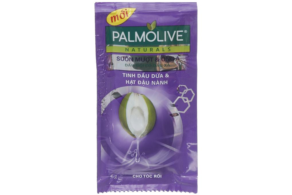 Combo 5 Dầu gội, xả Palmolive Suôn mượt và óng ả gói 6g (12 gói) tím